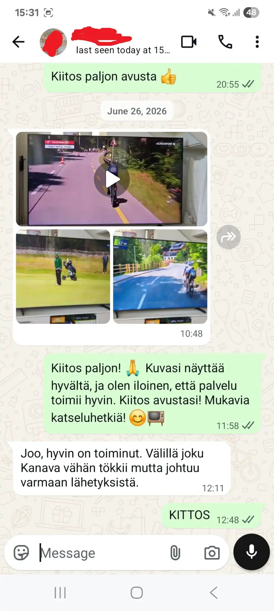 Asiakaspalaute, kuvakaappaus 3
